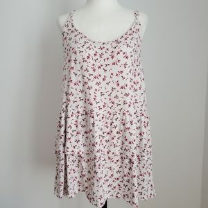 Addition Elle Printed Tiered Tank Size 1X